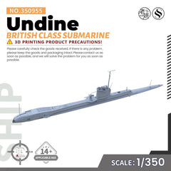 SSMODEL SSC350955 1/350 Military Model Kit British Undine Class Submarine