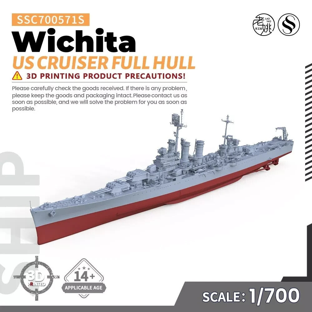 SSMODEL MRY-SFW SSC700571S 1/700 Military Model Kit US Wichita Cruiser Full Hull