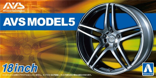 Aoshima AO-06943 1/24  Car Tuned Parts(112)Advan AVS 5 18"inch Wheel&Tire Set