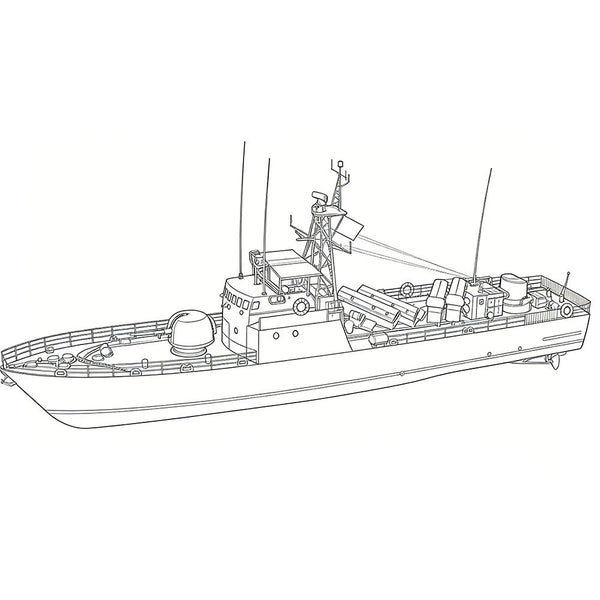 SSMODEL SSC700150S 1/700 Military Model LY Beir Grassa Missile Boat FULL HULL