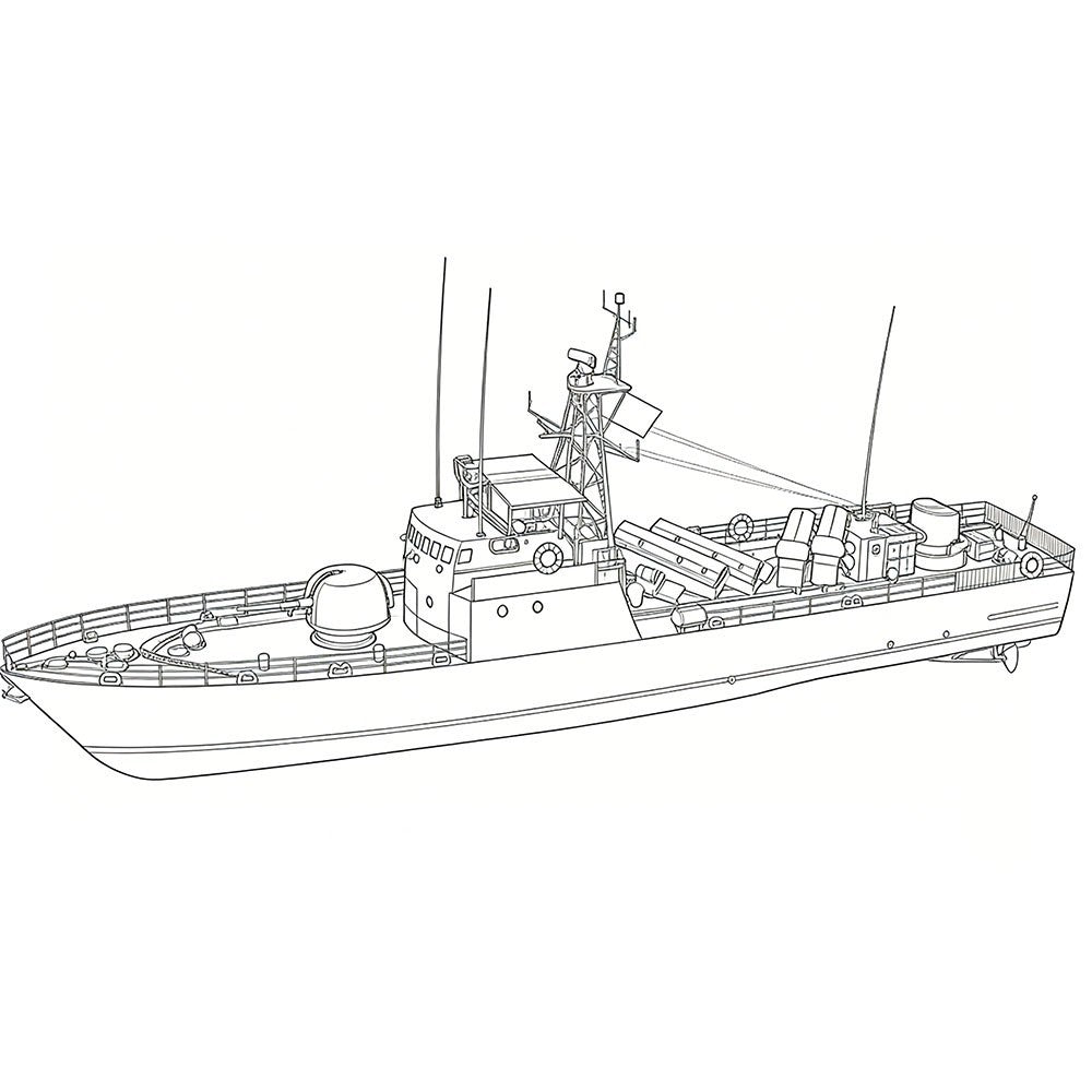 SSMODEL SSC700150S 1/700 Military Model LY Beir Grassa Missile Boat FULL HULL