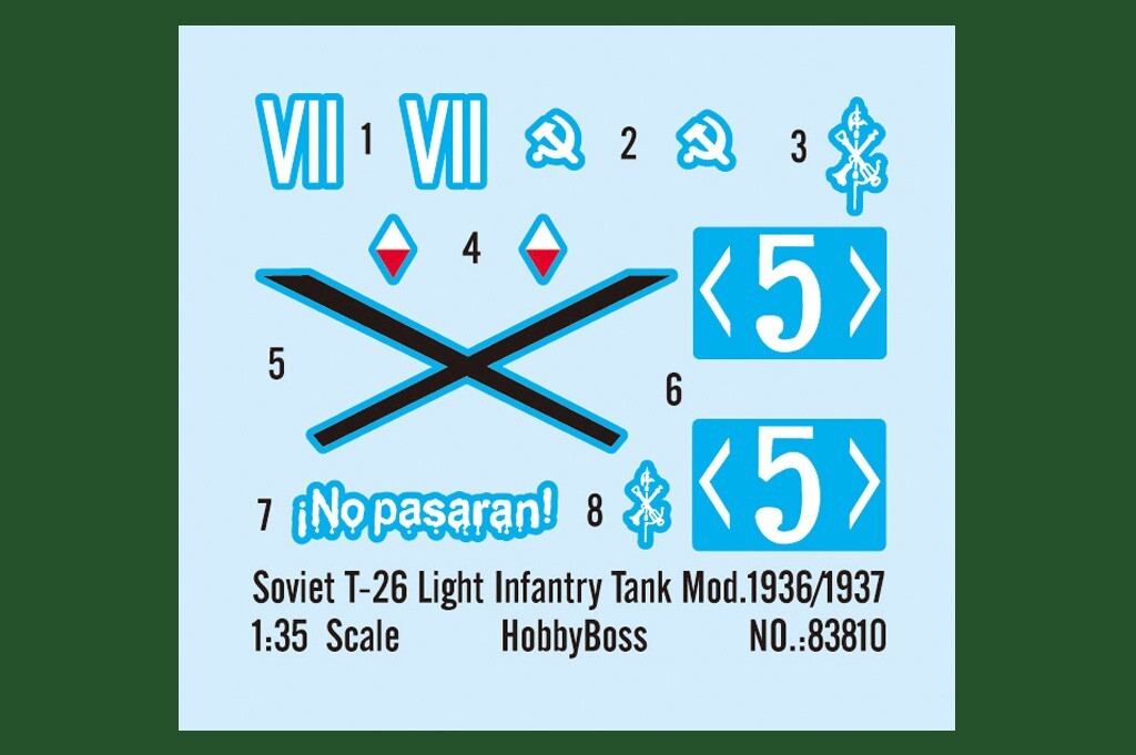HobbyBoss 83810 1/35 Soviet T-26 Light Infantry Tank Mod.1936/1937