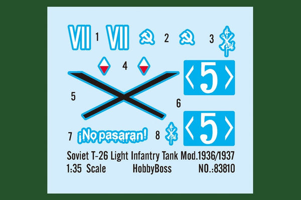 HobbyBoss 83810 1/35 Soviet T-26 Light Infantry Tank Mod.1936/1937