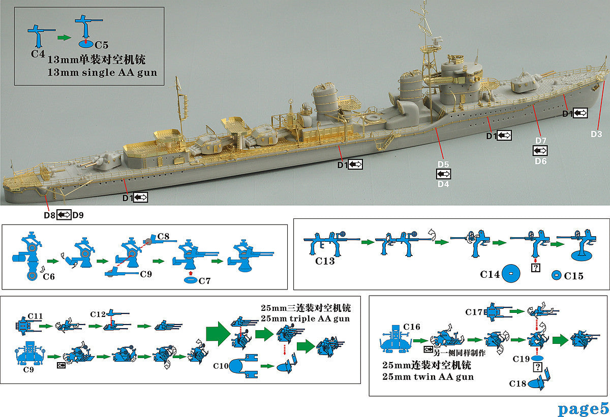 Fivestar PE 1/700 IJN Special Type I Destroyer (Late type) for Pitroad FS710161 — detail view 6