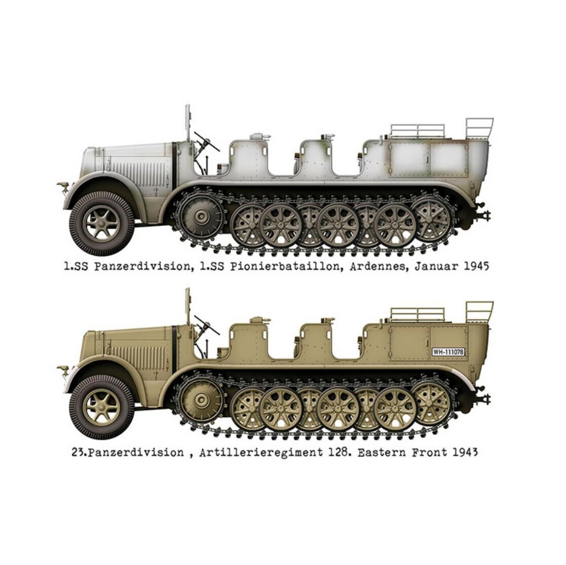 DAS WERK DW35037 1/35 Mtl. Zgkrwg. 8t, Sd.Kfz.7 w/Crew Model Kit — detail view 3