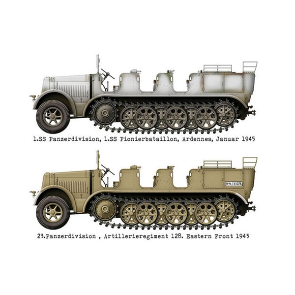 DAS WERK DW35037 1/35 Mtl. Zgkrwg. 8t, Sd.Kfz.7 w/Crew Model Kit