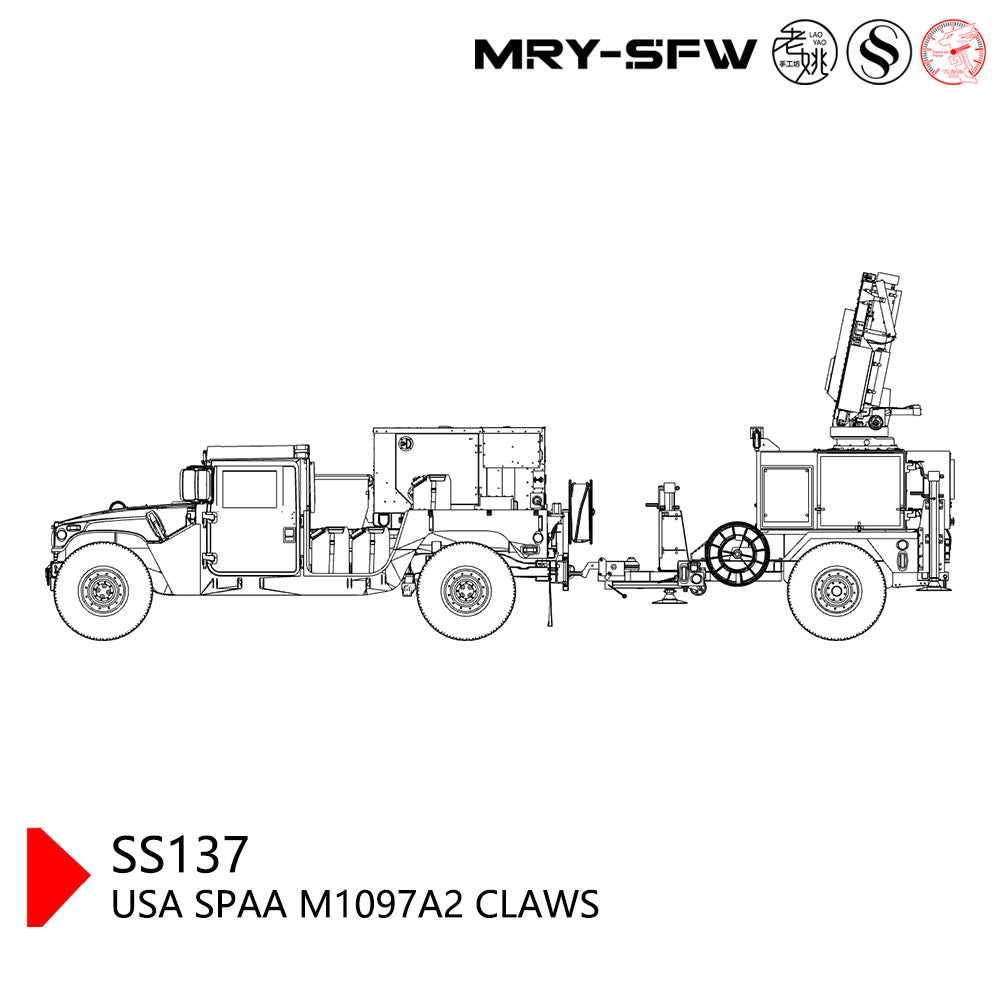LaoYao 1:200 USA SPAA M1097A2 CLAWS