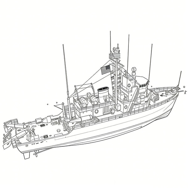 SSMODEL SSC200160 1/200 US Navy Aggressive CLass Minesweeper Full Hull