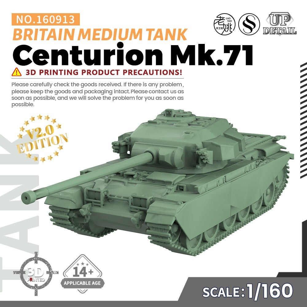 SSMODEL SS160913 1/160 Military Model Kit Britain Centurion Mk.71 Medium Tank