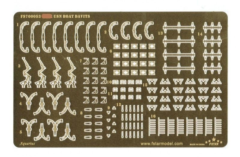 Fivestar FS700053 1/700 WWII Boat Davits — scale model kit