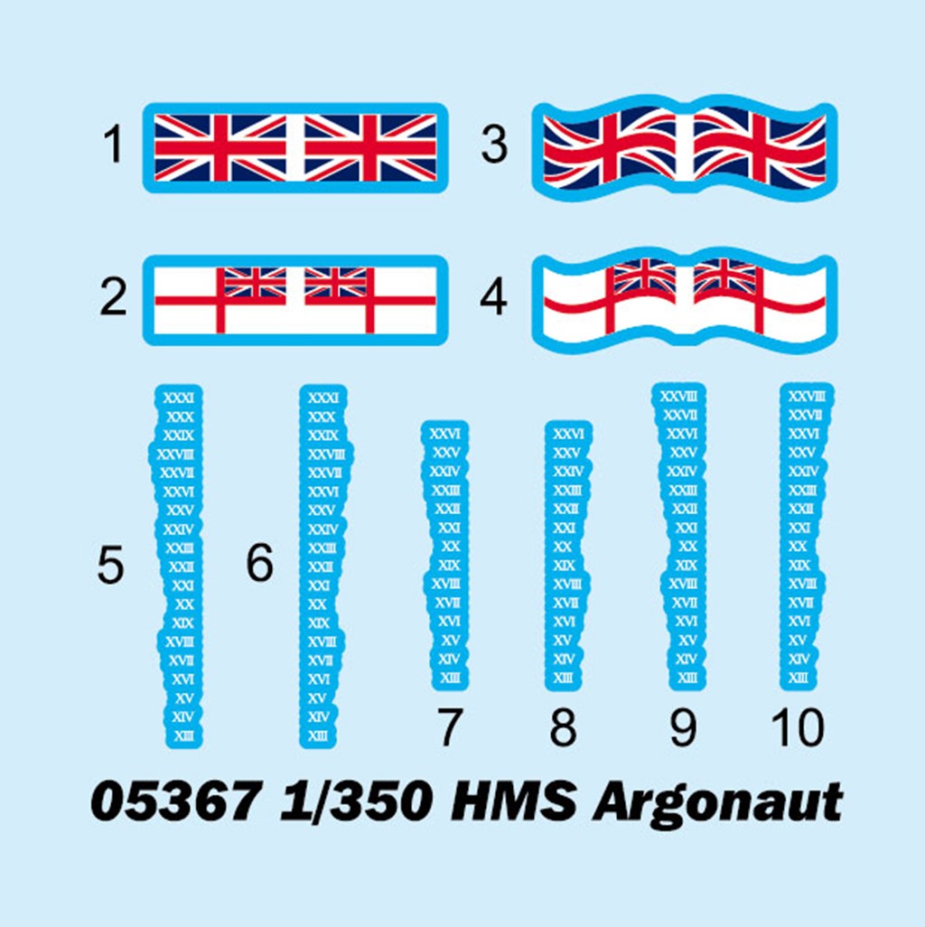 Trumpeter 05368 1:350 Scale HMS Scylla Cruiser Plastic Model Warship Kit — detail view 5