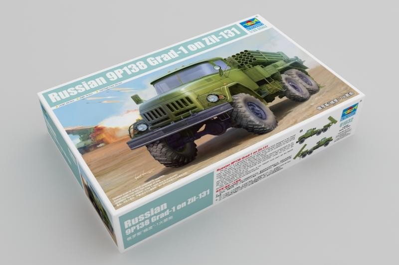 1/35 TRUMPETER KIT Russian 9P138 Grad-1 On Zil-131 TR01032 Model Main image