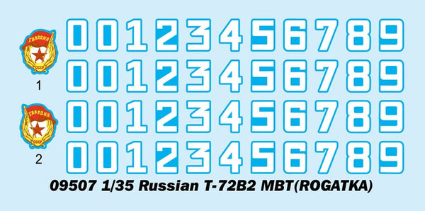 Trumpeter 09507 RUSSIAN T-72B2 MBT ROGATKA 1/35 Model Kit