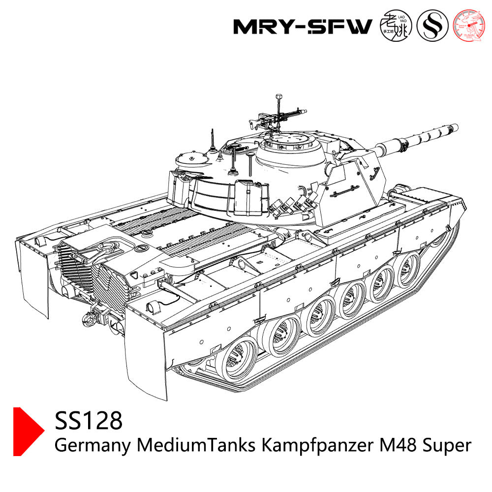 SSMODEL SS285128 1/285 Germany MediumTanks Kampfpanzer M48 Super — detail view 2