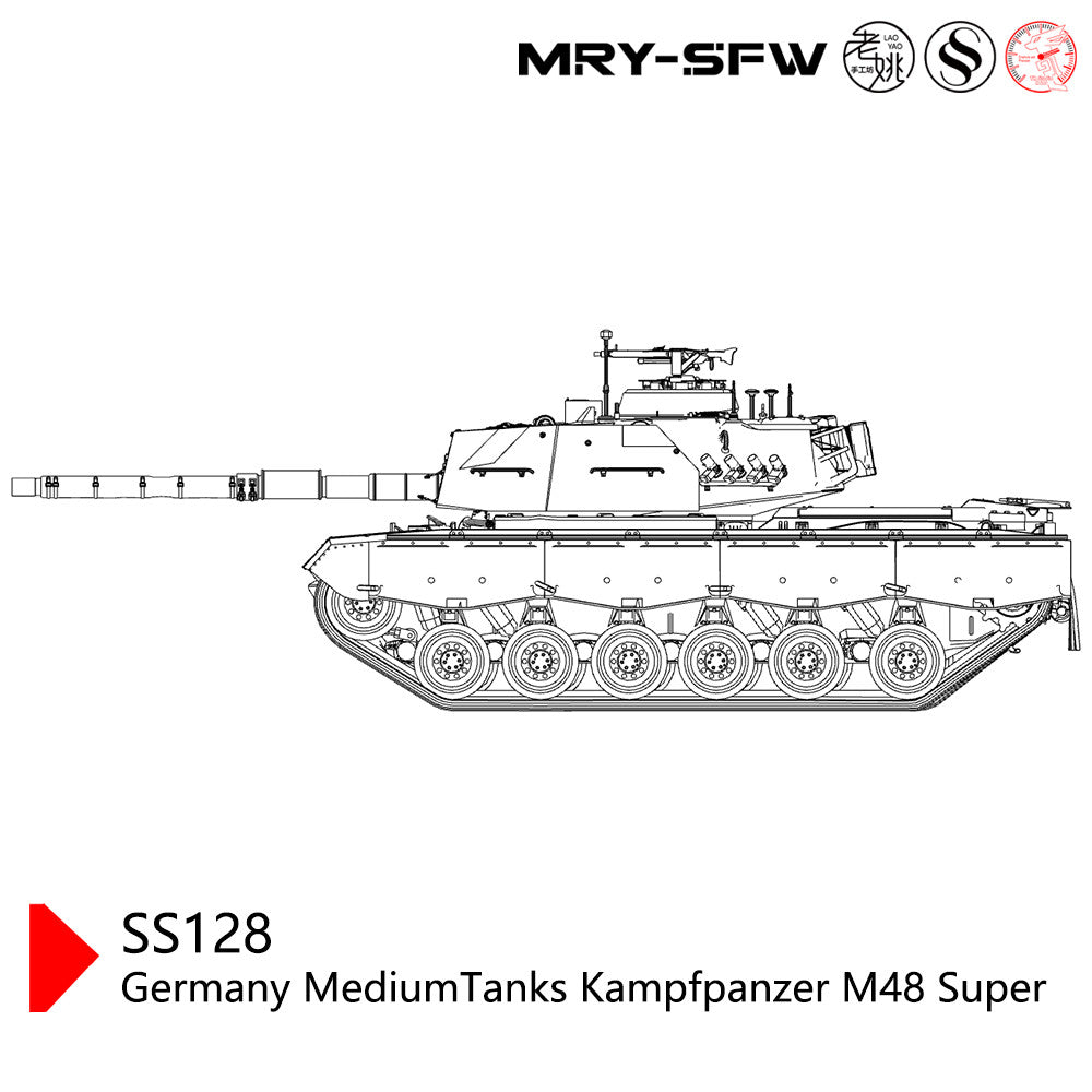 SSMODEL SS285128 1/285 Germany MediumTanks Kampfpanzer M48 Super
