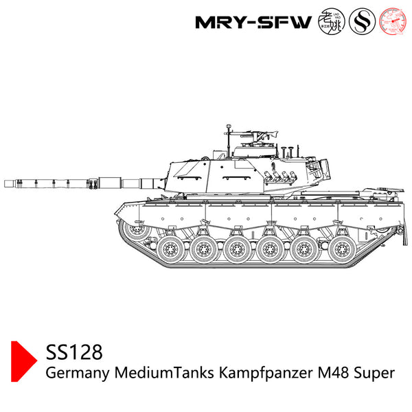 SSMODEL SS285128 1/285 Germany MediumTanks Kampfpanzer M48 Super