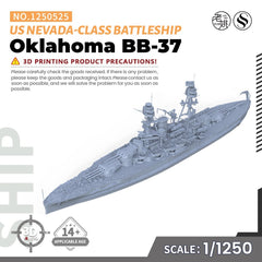 SSMODEL SSC1250525 1/1250 Military Model Kit US Oklahoma Nevada-class Battleship