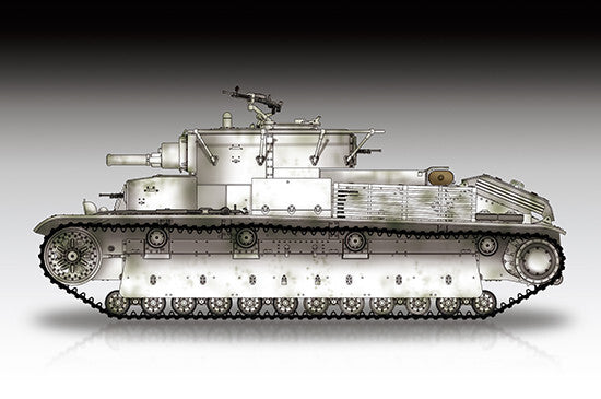 Trumpeter 07151 1/72 Soviet T-28 Medium Tank (Riveted) Armor Assembly Model Kit