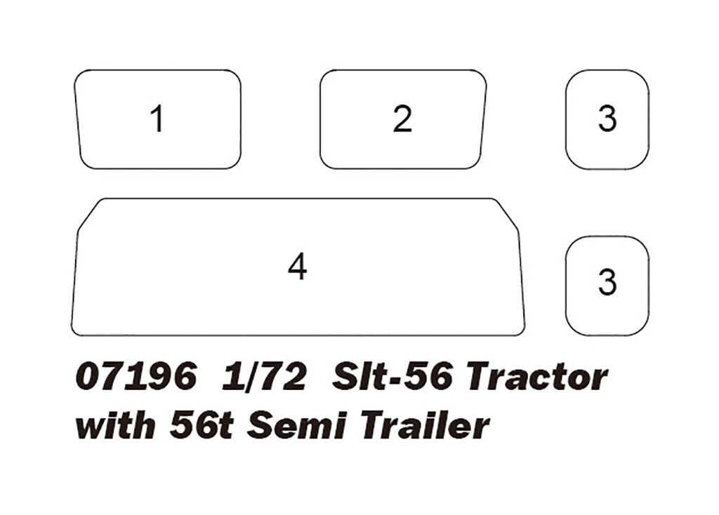 Trumpeter 07196 1/72 Slt-56 Tractor with 56t Semi Trailer