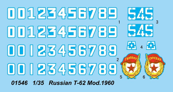Trumpeter 01546 1/35 Russian T-62 Mod.1960