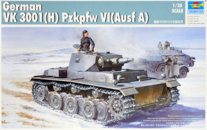 1/35 German heavy tank VK 3001(H) Pzkpfw VI (Ausf A) Trumpeter 01515 Model kit — scale model kit