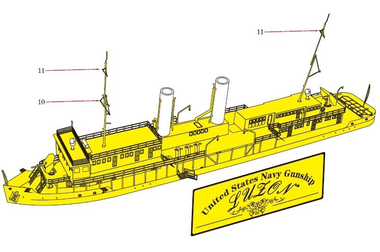 Resin kit 1/700 USS River Gunboat Yorktown Luzon WM03512 Secondary image