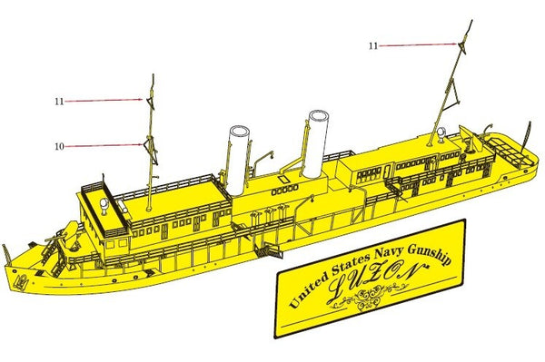 Resin kit 1/700 USS River Gunboat Yorktown Luzon WM03512