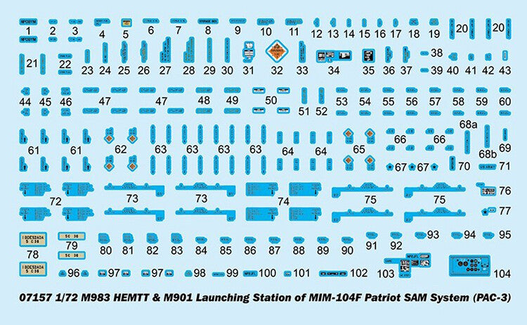 Trumpeter 07157 1/72 M983 HEMTT/M901 Launching MIM-104F Patriot SAM System PAC-3 — detail view 2