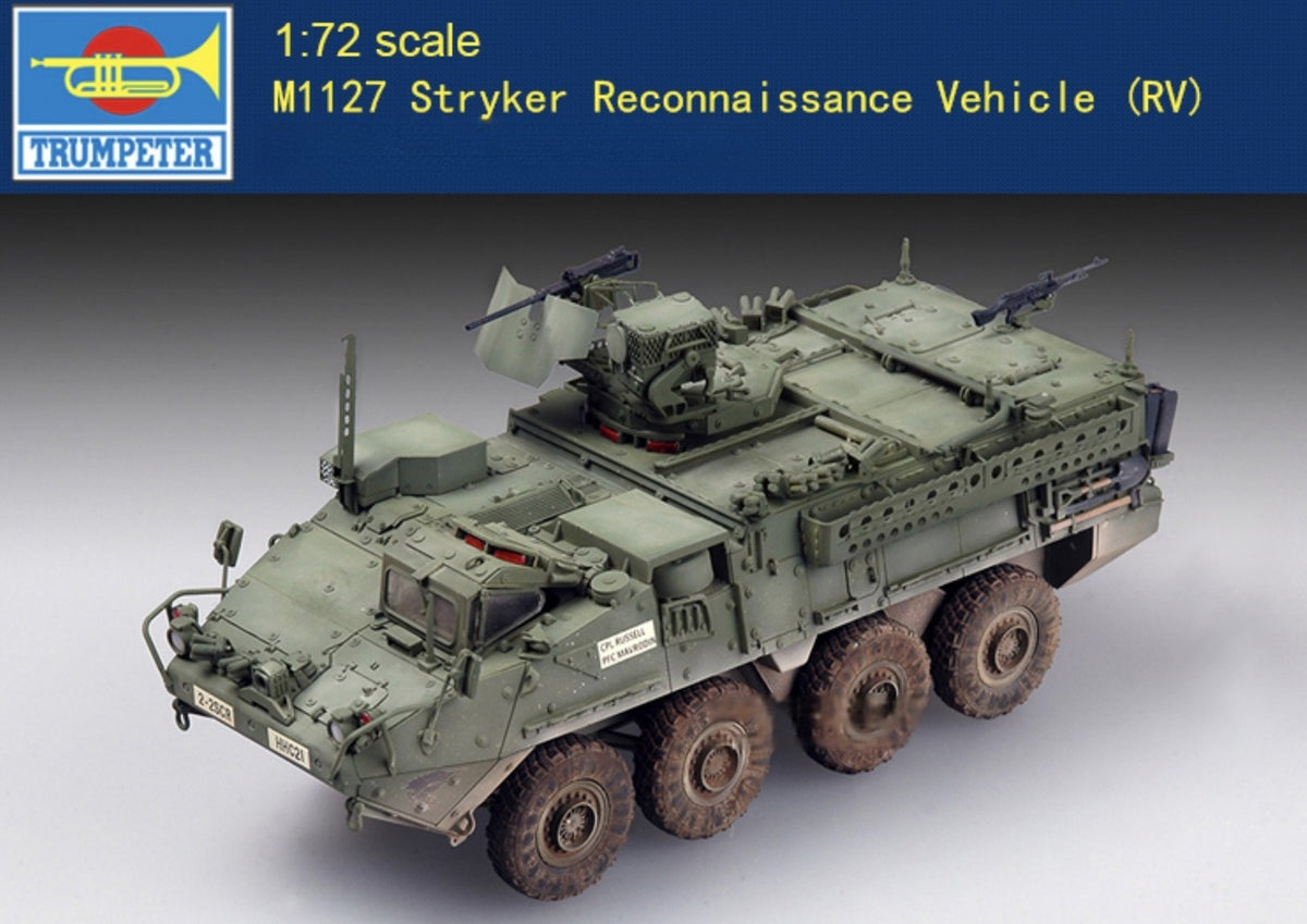 Trumpeter 07422 1/72 M1127 Stryker Reconnaissance Vehicle (RV) Model Kit — scale model kit