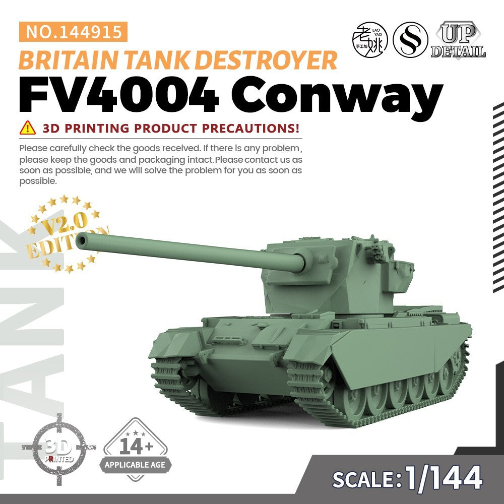 SSMODEL SS144915 1/144 Military Model Kit Britain FV4004 Conway Tank Destroyer