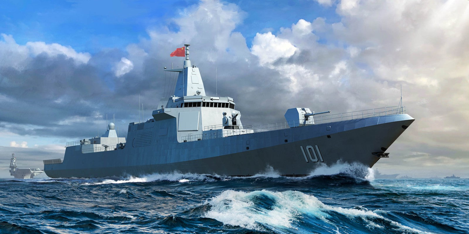 Trumpeter 06729 1/700 scale CHN Navy Type-055 Destroyer — scale model kit
