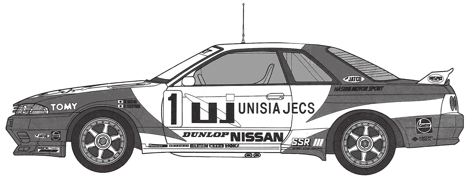 Fujimi 14199 Model 1/12 AXES Series No.5 Unisia Jecs Skyline BNR32 1993 JTC