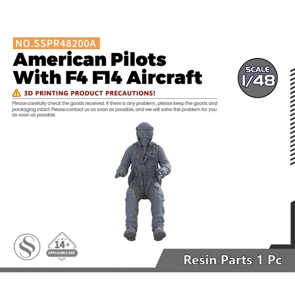 SSMODEL SSPR48200A 1/48 Modern American Pilots For F4 F14 Aircraft