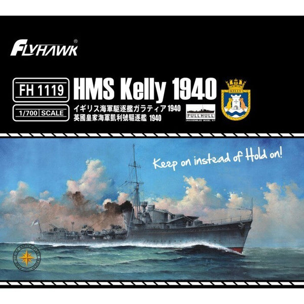 Flyhawk FH1119 1/700 HMS Kelly 1940 Plastic Model Kit