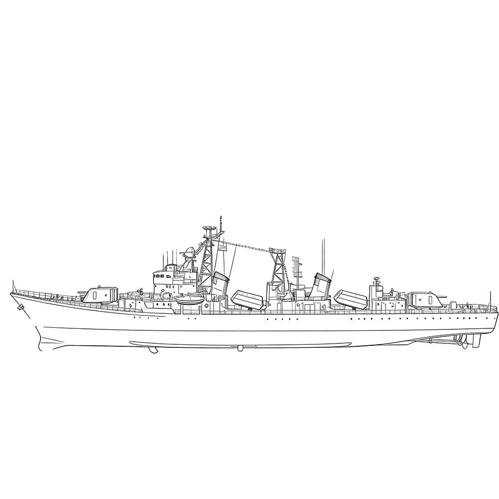 SSMODEL SSC1250177S 1/1250 CNS Luda I Class Destroyer Water Line