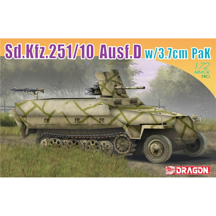Dragon 7280 1/72 Sd.Kfz.251/10 Ausf.D w/3.7cm Pak Plastic model kit — detail view 2