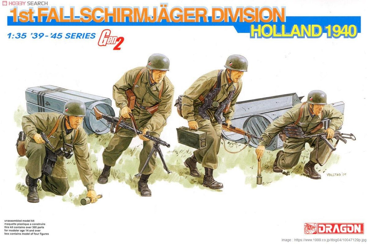 DRAGON 6276 1/35 Scale 1st Fallschirmjager Division Holland 1940 — detail view 2