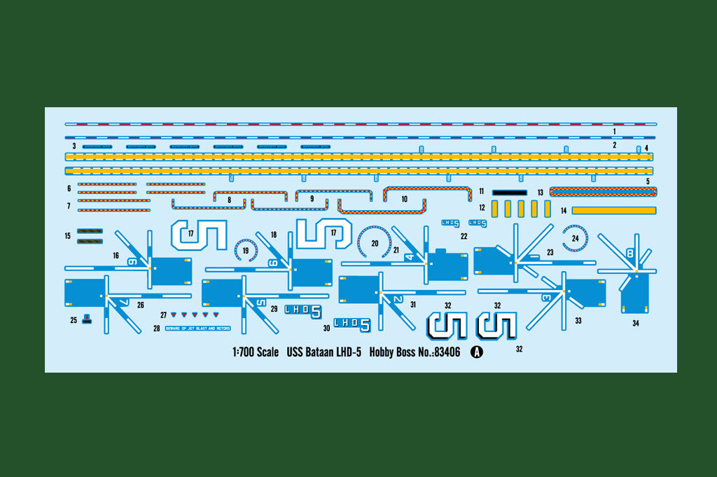 Hobby Boss Models 1:700 SCALE #83406 USS Bataan LHD-5 Model — detail view 2