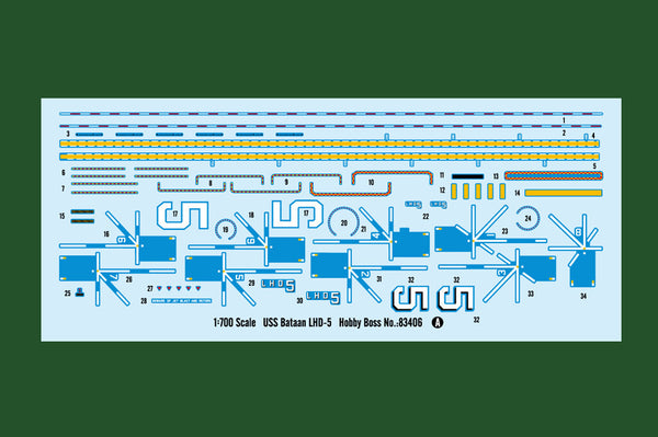 Hobby Boss Models 1:700 SCALE #83406 USS Bataan LHD-5 Model