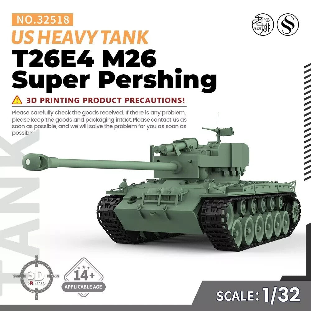 SSMODEL  SS32518 1/32 Military Model Kit US T26E4 M26 Super Pershing Heavy Tank