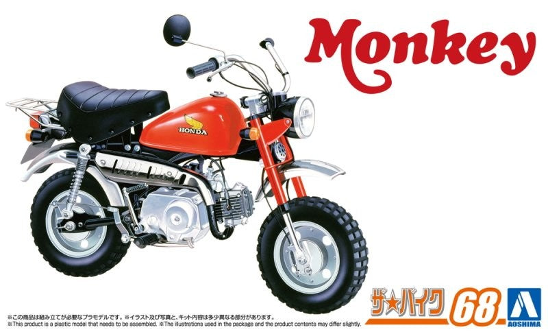 Aoshima AO-06434 1/12 Scale Model The Bike(68)Kit Honda Monkey Z50J-1 1978 — scale model kit