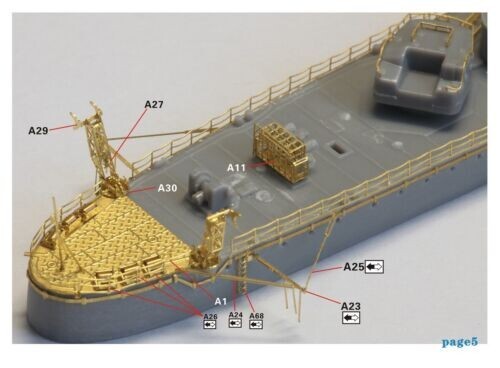 Five Star FS710258 1/700 WWII IJN Destroyer Asashio Class Up set for Hasegawa