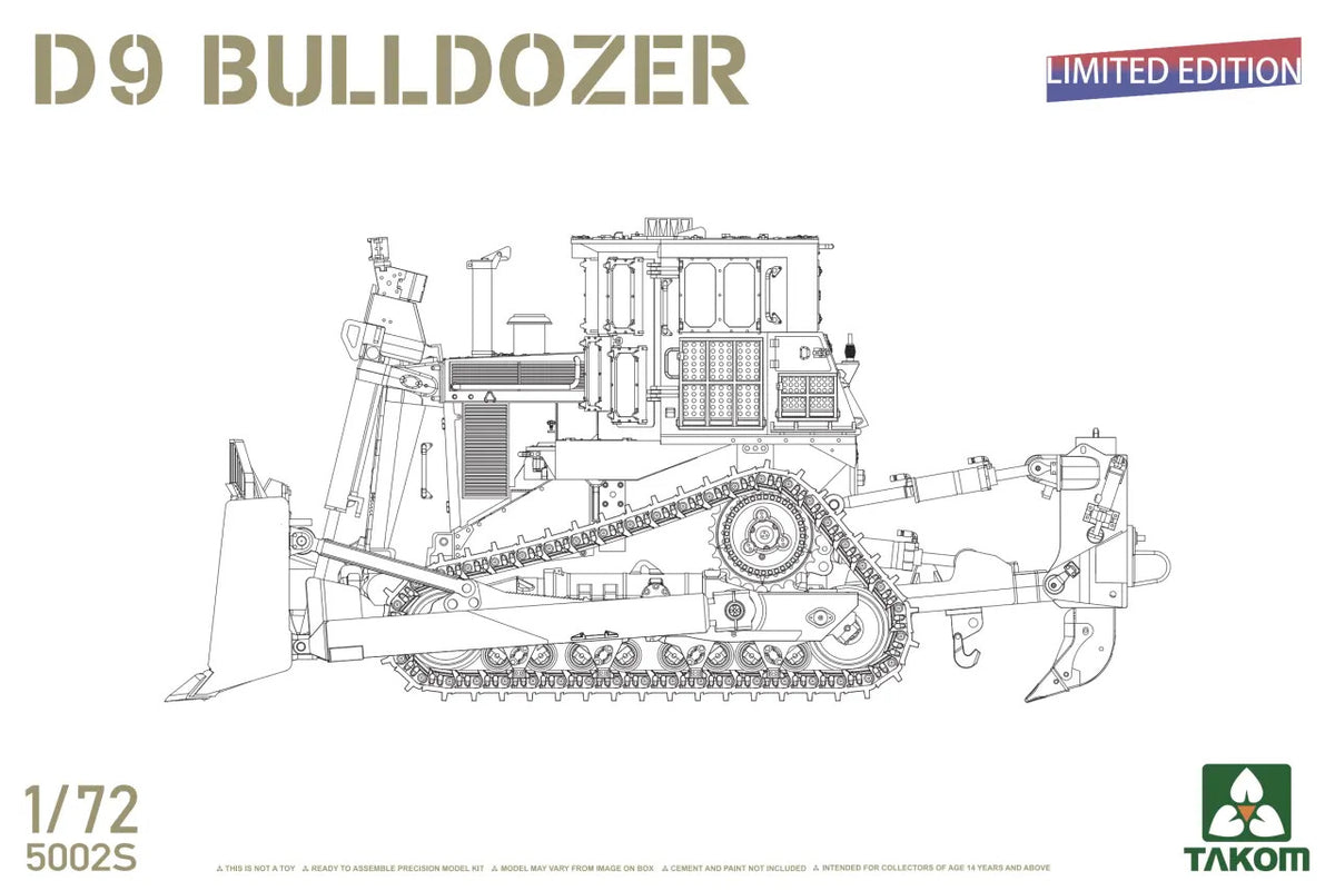 TAKOM 5002S 1/72 US D9 Bulldozer (Limited Edition)-High Detail Collection Main image