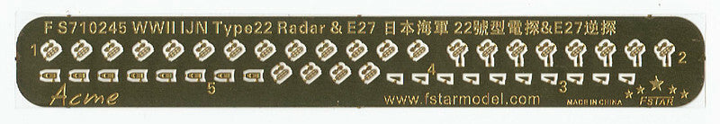 Fivestar PE 1/700 WWII IJN Type 22 Radar & E27 FS710245