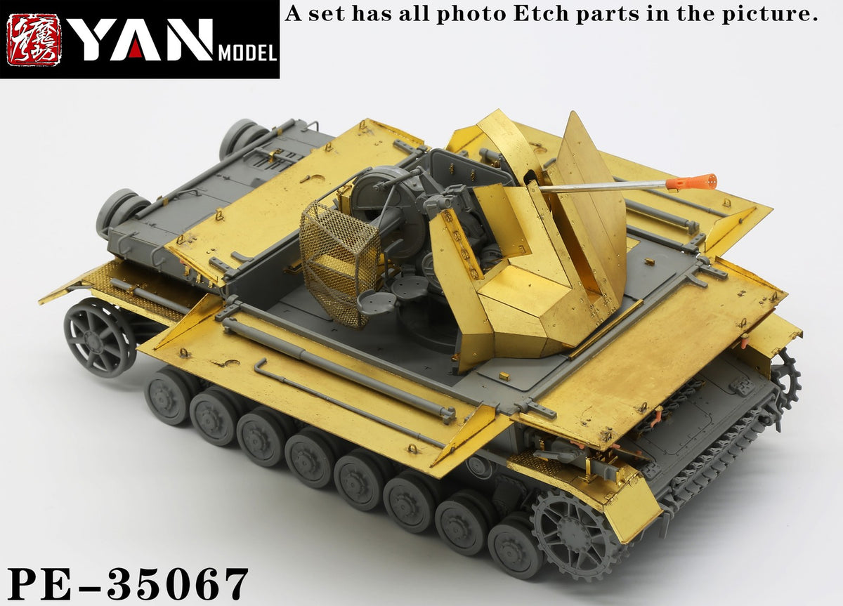 Yan Model PE35067 1/35 3.7cm Flak auf Fgst PZ.Kpfw.IV(for Border Model BT-007) — scale model kit