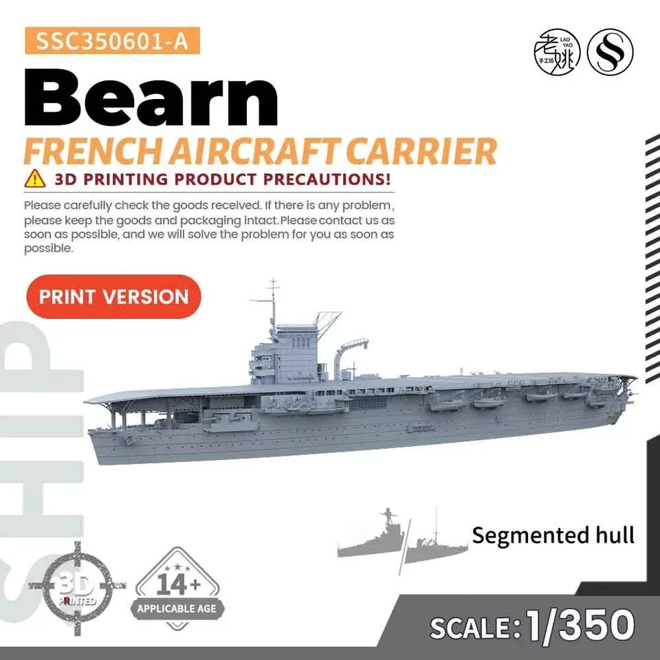 SSMODEL MRY-SFW SSC350601-A 1/350 Military Model Kit French Bearn Aircraft Carrier