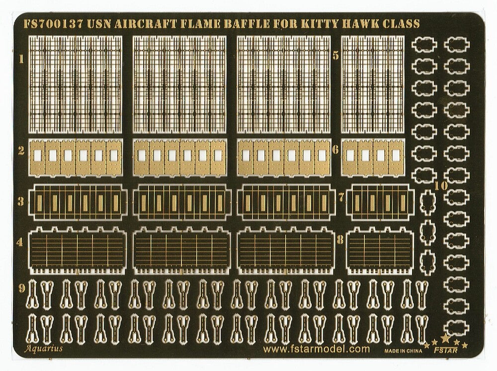 Fivestar 1/700 USN Aircraft Flame baffle for KITTY HAWK class for Tru FS700137 — detail view 3