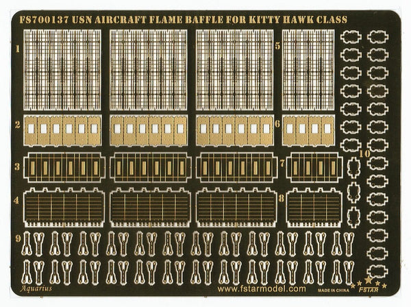 Fivestar 1/700 USN Aircraft Flame baffle for KITTY HAWK class for Tru FS700137