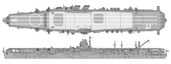 FUJIMI 43390 1/700 No.56 EX-3 Japanese Navy Aircraft Carrier Hiryu with etche