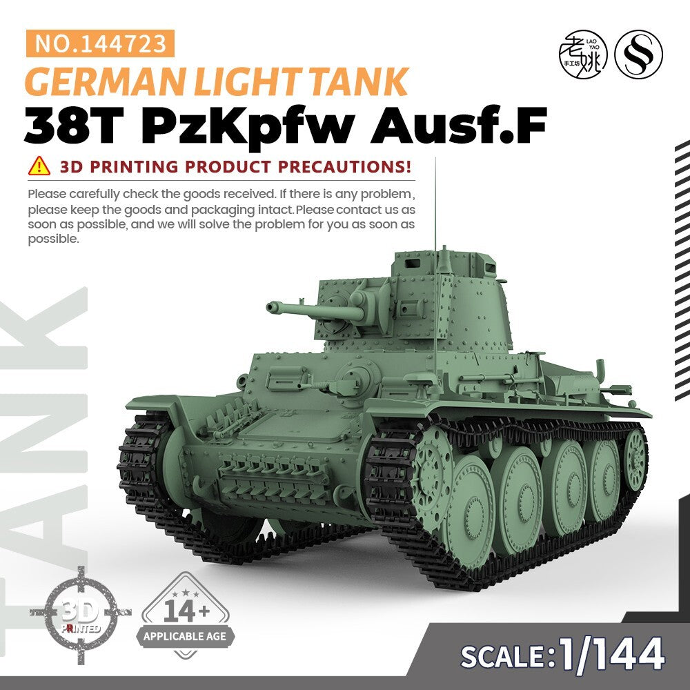 SSMODEL SS144723 1/144 Military Model Kit German 38T PzKpfw Light Tank Ausf.F